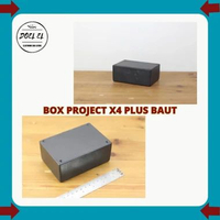 BOX HITAM X4 DENGAN SEKRUP | BOX PLUS SEKRUP X4 PROJECT 12 CM X 8 CM X 5 CM