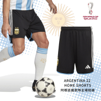 adidas 褲子 Argentina 22 Home 男款 黑 阿根廷國家隊主場短褲 世足 電繡 隊徽 足球 HB9216