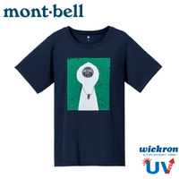 【Mont-Bell 日本 女 WIC.T W'S 白山男 短袖排T《海軍藍》】1114177/登山/排汗衣/短T