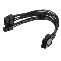 CPU Power Supply 8Pin Female to ATX4P + 8Pin Male Extension Adapter Cable