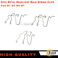 6pcs Metal Headlight Bulb Spring Clips Fits For H1 H3 H4 H7 Car Headlamp Light Bulb Retainer Spring Clips Buckles 5ZHSFULLKIT