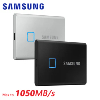 SAMSUNG Portable SSD T7 Touch USB 3.2 1TB 2TB Type-C External Solid State Drive Fingerprint Security External SSD for Laptop PC