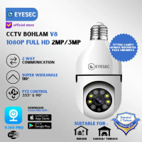 EYESEC V380 PRO INDOOR CCTV Bohlam IP Camera CCTV Wifi Kontrol HP 3MP 2MP FHD dengan Led - 3 MP