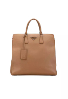 Prada 二手 Prada Saffiano Lux 雙提手購物袋