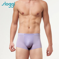 【Sloggi men】COOL STRIPY極尚涼感系列平口褲(光輝淺紫)