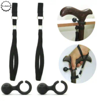 Easy Fit Walking Stick Wrist Strap and Cane Crutch Clip Holder Grip Aid