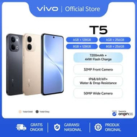 [ONLINE EXCLUSIVE] vivo T5 - 7200 mAh + 44W FlashCharge, 32MP Front Camera, Origin OS + vivo AI, IP6