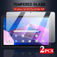 2PCS Screen Protector For Lenovo Tab M10 Plus 3rd Gen 10.6'' TB-128FU TB125FU Protective Film Anti Scratch Clear Tempered Glass