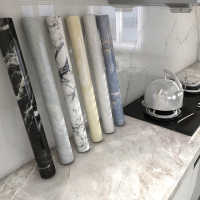【Light Live】防油抗汙仿真大理石萬用壁貼 牆貼 廚房壁貼 磁磚貼 防水貼(60×500cm 廚房/背景牆/浴室)
