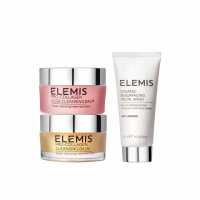 即期品【ELEMIS 愛莉美】新客必收卸妝膏三件組(卸妝膏經典20g+玫瑰20g+洗面乳30ml★旅行組/洗卸★)