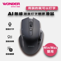【WONDER 旺德】AI無線語音打字翻譯滑鼠(WA-I08MB)