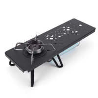 Camping IGT Table Board Multifunctional BBQ Grill Wood Table Outdoor Picnic Fishing Table for SOTO Spider Stove Accessories