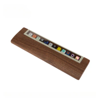 ECHOME Walnut Keyboard Hand Rest Keycap Storage Acrylic Panel with Magnetic Attachment Custom Wrist Rest for Mechanical Keyboard
