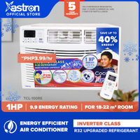 Astron Inverter Class 1 HP Aircon with remote (window-type air conditioner  TCL-100RE  built-in air filter  anti-rust body  9.9 energy rating  white) (formerly Pensonic aircon)