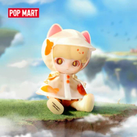 POP MART DIMOO Raincoat Cat Action Figure Ball-joint Doll BJD Cute Doll