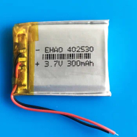 3.7V 300mAh Lipo Rechargeable Battery Li ion Cells 402530 042530 Power For MP3 GPS Bluetooth Headset Camera Smart Watch