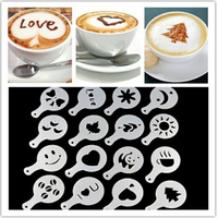 [Hare.D] 咖啡 拉花模具 印花模具 噴花模板 16枚 超值套裝