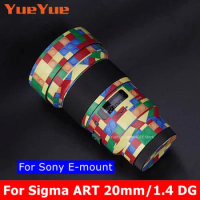 Decal Skin For Sigma ART 20mm F1.4 DG HSM Camera Lens Sticker Vinyl Wrap Film Coat ART20 ART 20 1.4 F/1.4 For Sony E Mount