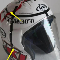 Top For Arai 3/4 Helmet Sz-ram 3 Hermonza Lens 18 Helmet Visor Black Gold Clear Tan Fixed Base Inlet Trim capacete Accessories