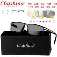 Design Photochromic Reading Glasses Men Presbyopia Eyeglasses Sunglasses Discoloration with Diopters Myopia Glasses Lens