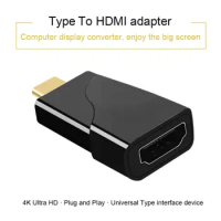 Usb C Adapter Universal Computer Accessories Type C To 4k HDMI-compatible For Projector Monitor For Laptop Tablet 4k Adapter