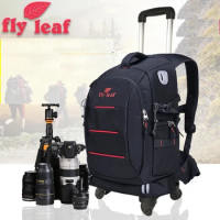 Travel Rolling Camera Backpack Wheeled Camera Backpack Trolley Luggage Waterproof Camera Trolley Case Camera Bag Camera Backpack