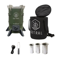【GOTRAL】木顆粒野營爐(露營焚火台 戶外柴火爐 木質燃料 火箭爐暖爐 無煙烤肉爐)