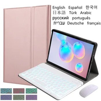For Apple iPad Mini 6th Generation Backlight Keyboard Mouse Case for iPad Mini 2021 8.3 A2568 Russian Spanish Arabic Keyboard