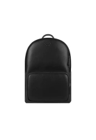 Emporio Armani ASV Regenerated Saffiano Leather Round Backpack in Black Y4O250 Y138E