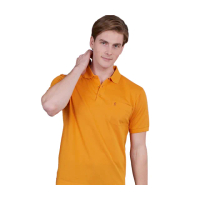 【ROBERTA 諾貝達】獨領風騷 吸濕排汗短袖POLO棉衫(橘色)