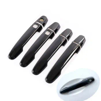 For Toyota Passo Sette Gloss Black Chrome Car Door Handle Cover Trim Styling Car Accessories