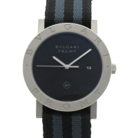 【二手名牌BRAND OFF】BVLGARI 寶格麗【再降價】BVLGARI Fragment系列黒色面盤不鏽鋼自動上機械腕錶