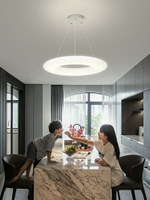 北歐餐廳燈現代簡約家用日式創意吧臺飯廳餐桌燈圓形單頭餐廳吊燈