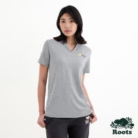 Roots 女裝- GRADIENT BEAVER短袖T恤-灰色