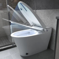 fully automatic luxury design electronic electric bidet siphonic flush black intelligent smar toilet One Piece Closestool