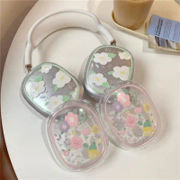 Cute morning glory Case for AirPods Max Headphones,Clear Soft TPU Skin Anti-Scratch,Ultra Protective Cover for Apple AirPods Max