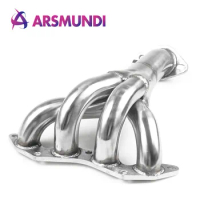 Stainless Steel Piping Header Manifold Exhaust For 01-05 Honda Civic DX/LX D17A 1.7 EM2/ES1