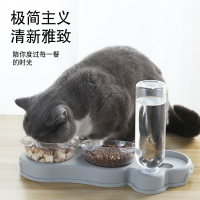 貓食盆自動喂水兩用寵物用品狗狗貓咪喂食器喝水一體創意寵物飯盒
