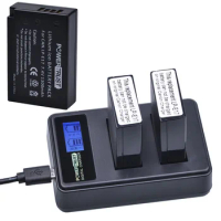 LP-E17 Batteries and Dual USB Charger for Canon Rebel T6i, T7i, T8i, T6s, SL2, SL3, EOS RP, M3, M5, M6, 200D, 77D, 750D, 800D