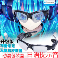 Hatsune Miku อะนิเมะบลูทูธแว่นตาหูฟังสองมิติไร้สายสวมศีรษะกีฬาพลังงานแสงอาทิตย์ Android Apple Universal 2023