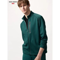 Uniqlo Dry Stretch Sweat Jacket Pria 55 GREEN M