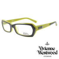 【Vivienne Westwood】光學鏡框線條鑽飾英倫風(綠黑-VW161 04)