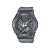 【CASIO 卡西歐】G-SHOCK 八角金屬錶殼 半透明錶帶 雙顯手錶(霧灰_GM-S2100MF-1A)