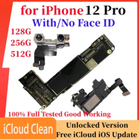 Unlocked Mainboard for iPhone 12 Pro Motherboard with Face ID Clean iCloud Free 128gb 256gb 512gb Main Logic Board Good Work