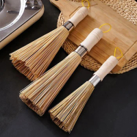 Bamboo Brush Large Pot Brush Wash Pot Brush Kitchen Cleaning Brush Natural Bamboo Brush Hotel Supplies Fast Cleaning Kitchen Hot