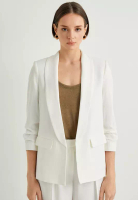 KOTON Blazer Jacket with Draped Sleeves Pockets
