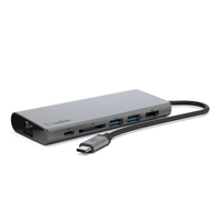 ฮับมัลติพอร์ต 6-in-1 รองรับสัญญาณภาพ 4K รองรับ Windows, Mac, iPad, Samsung รุ่น  F4U092 (สีเทา)