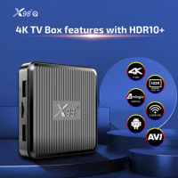 2022 X98Q Smart TV Box Amlogic S905W2 H.265 AV1 Dual Wifi HDR 10+ 4K Android 11.0 Set Top Box 2GB 16GB Media Player Receiver