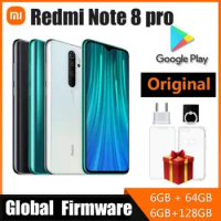 Global ROM Xiaomi Redmi Note 8 Pro 6GB 64GB/128GB 4G Smartphone Android Cell Phones Mobil Phone Dual SIM Cellphone