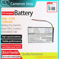 CameronSino Battery for Garmin Nuvi 700 ( 2 wires ) fits 010-00657-00 010-00657-05 010-00657-10,GPS Navigator Battery.